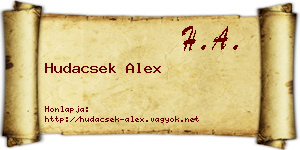 Hudacsek Alex névjegykártya