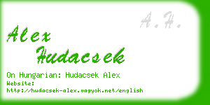 alex hudacsek business card